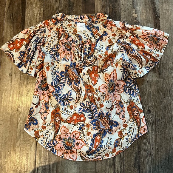 Misa Los Angeles Floral Blouse Top Women’s Size X-Small - Picture 2 of 6